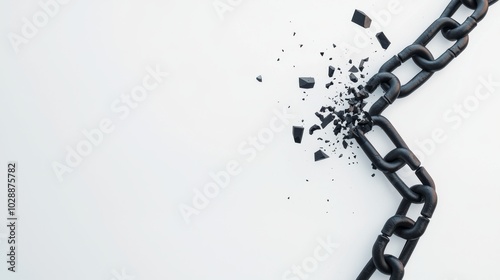 Broken Chain Symbolizing Business Struggles