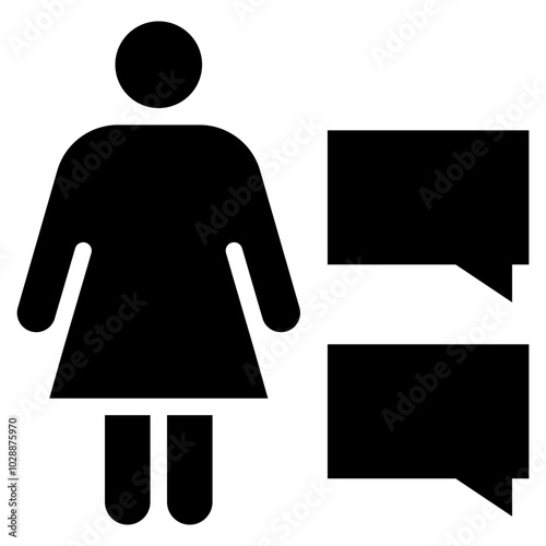 Slut Shaming icon vector image. Can be used for Bullying in Society.