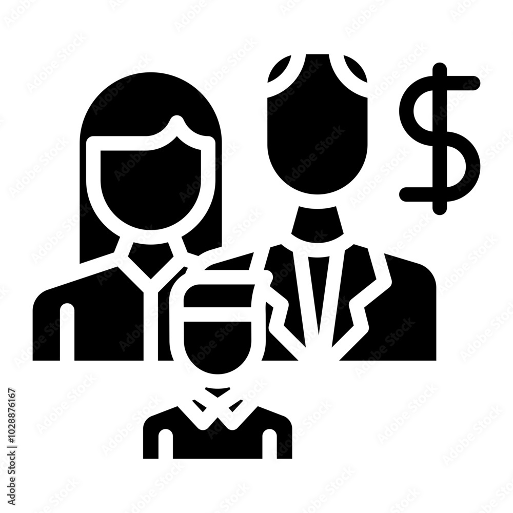 Family Wealth icon vector image. Can be used for Inheritance. Family Wealth icon vector image. Can be used for Inheritance.