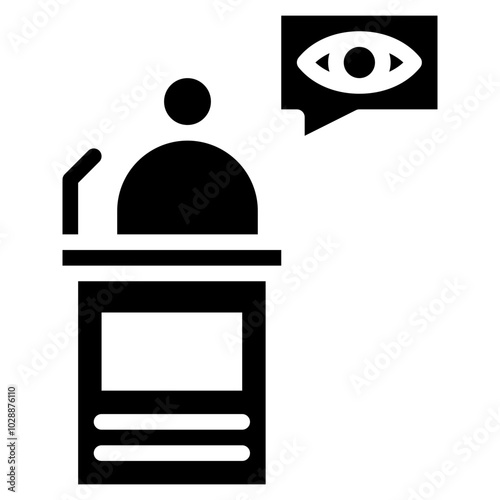 Witnessing icon vector image. Can be used for Bullying in Society.