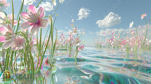 cyber glass flower
