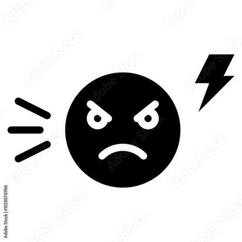 Irritability icon vector image. Can be used for Allergy Symptoms.