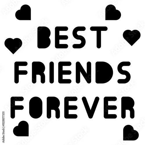 Best Friends Forever icon vector image. Can be used for Social Relationship.