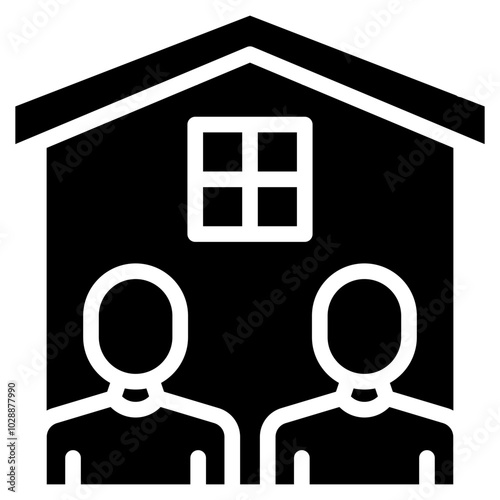 Roommates icon vector image. Can be used for Social Relationship.