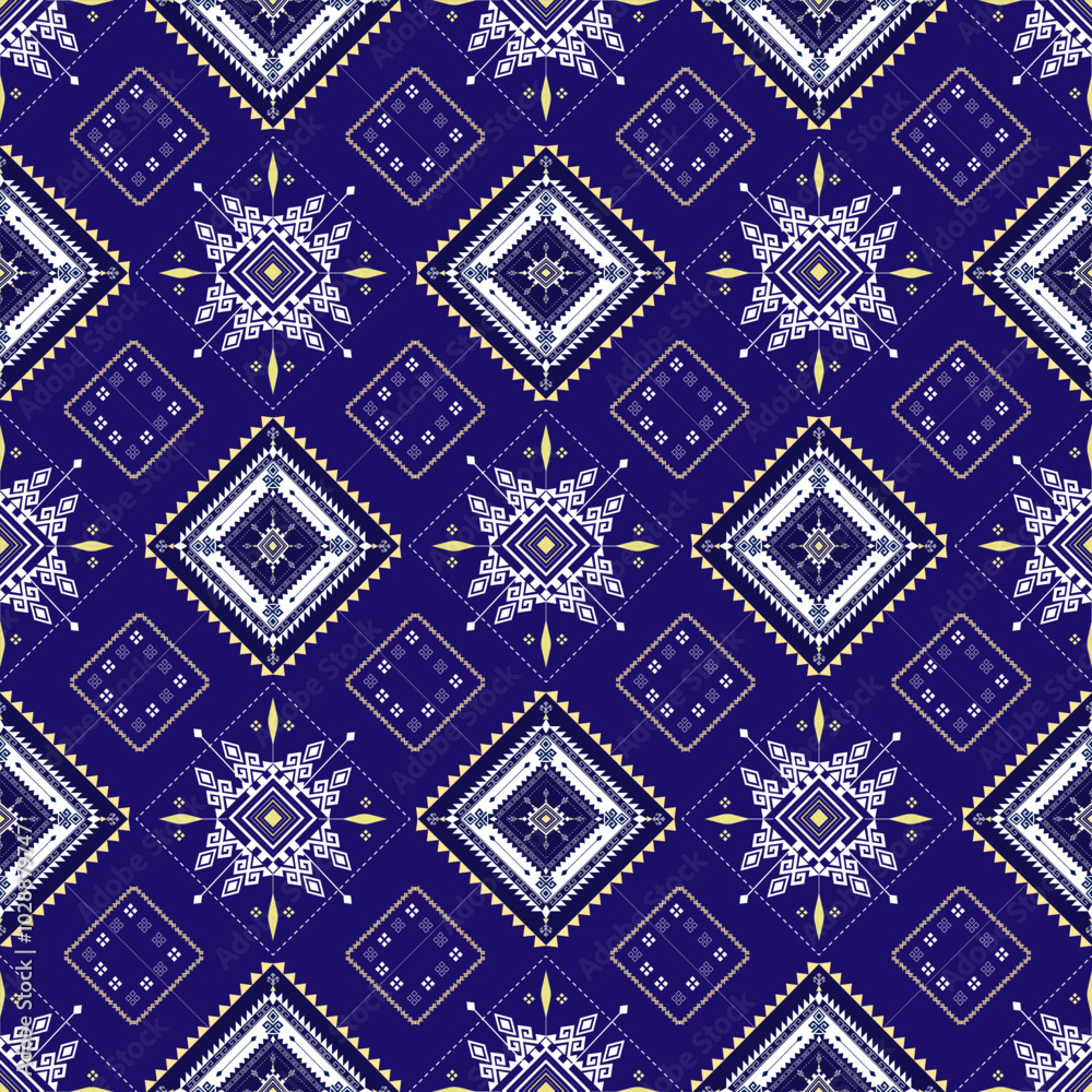Obraz premium Ethnic Geometric Pattern ,Traditional, tribal, Navajo, Native american, folk embroidery abstract art. ornament print. design for fabric wallpaper,carpet, clothing, fashion, fabric.