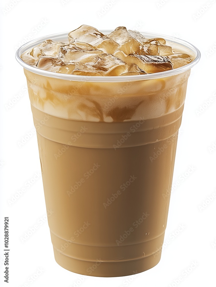 Iced Coffee with Whipped Cream and Ice Iced Coffee with Whipped Cream and Ice