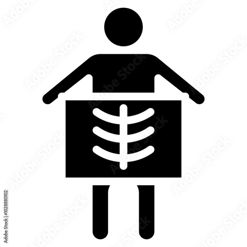 X Ray icon vector image. Can be used for Medical Tests.