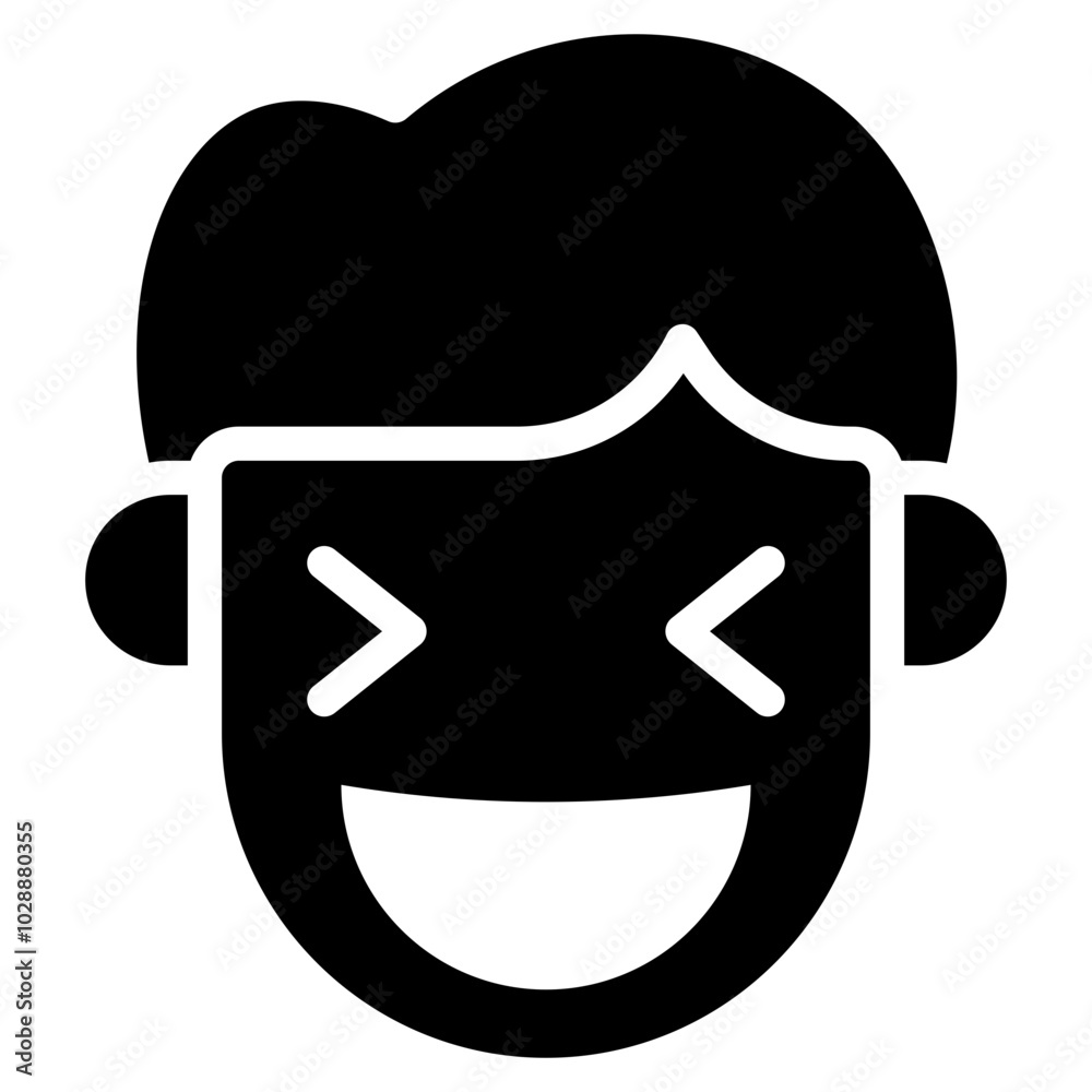 Happy icon vector image. Can be used for Human Emotions. Happy icon vector image. Can be used for Human Emotions.