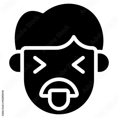 Disgusted icon vector image. Can be used for Human Emotions.