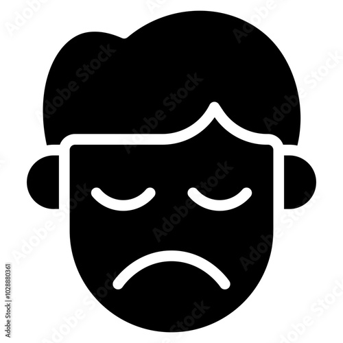 Guilty icon vector image. Can be used for Human Emotions.
