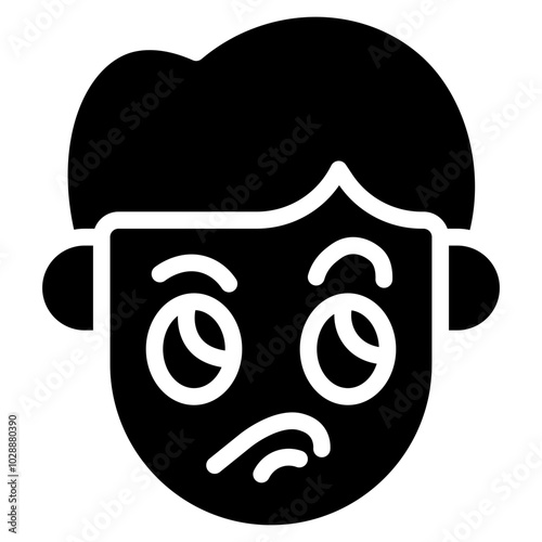 Jealous icon vector image. Can be used for Human Emotions.