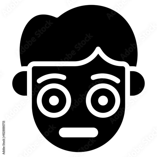 Shameful icon vector image. Can be used for Human Emotions.