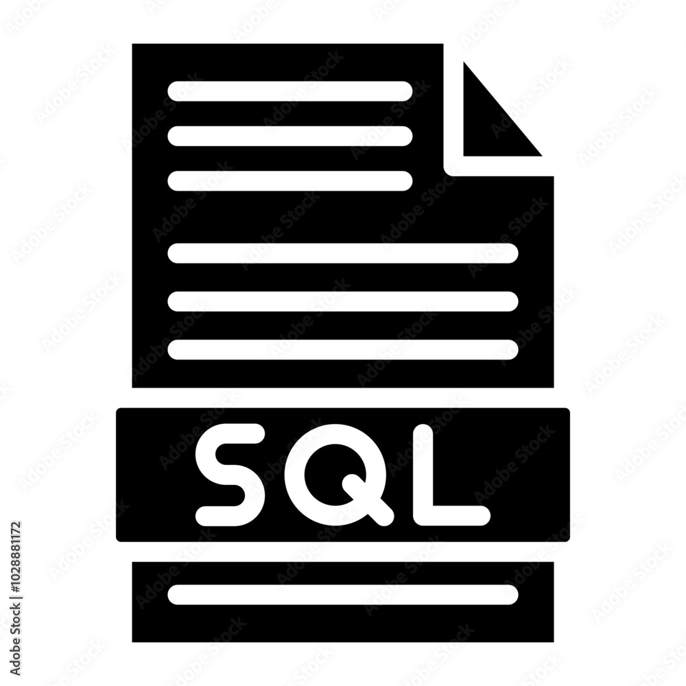 SQL icon vector image. Can be used for Data Science. SQL icon vector image. Can be used for Data Science.