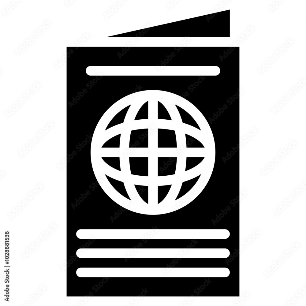 Passport icon vector image. Can be used for Data Science. Passport icon vector image. Can be used for Data Science.