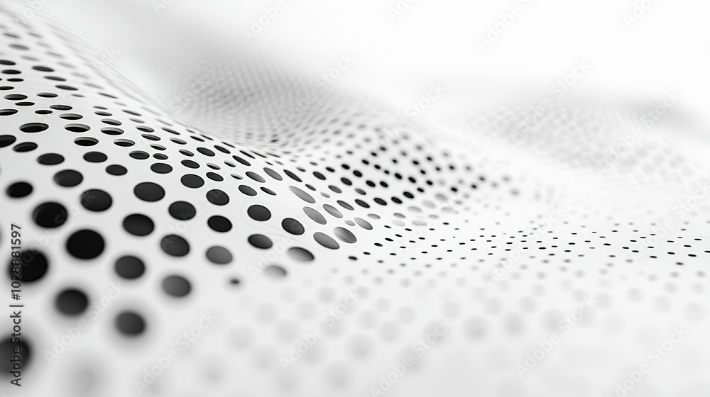 Abstract Monochrome Circles and Dots on White Background Abstract Monochrome Circles and Dots on White Background