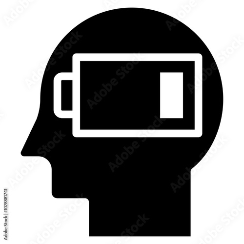 Emotional Drain icon vector image. Can be used for Burnout.