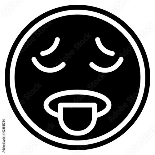 Exhausted icon vector image. Can be used for Burnout.