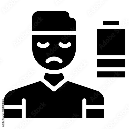 Fatigue icon vector image. Can be used for Burnout.