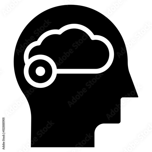 Mental Fog icon vector image. Can be used for Burnout.