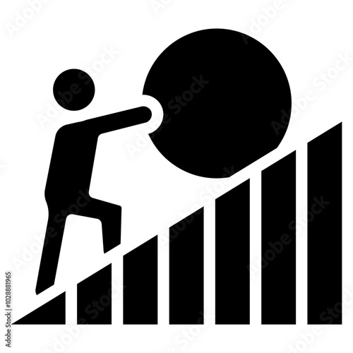 Struggle icon vector image. Can be used for Burnout.