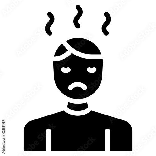 Unmotivated icon vector image. Can be used for Burnout.