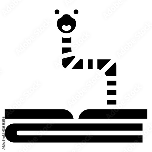Bookworm icon vector image. Can be used for Urban Tribes.