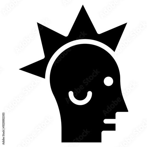 Punk icon vector image. Can be used for Urban Tribes.
