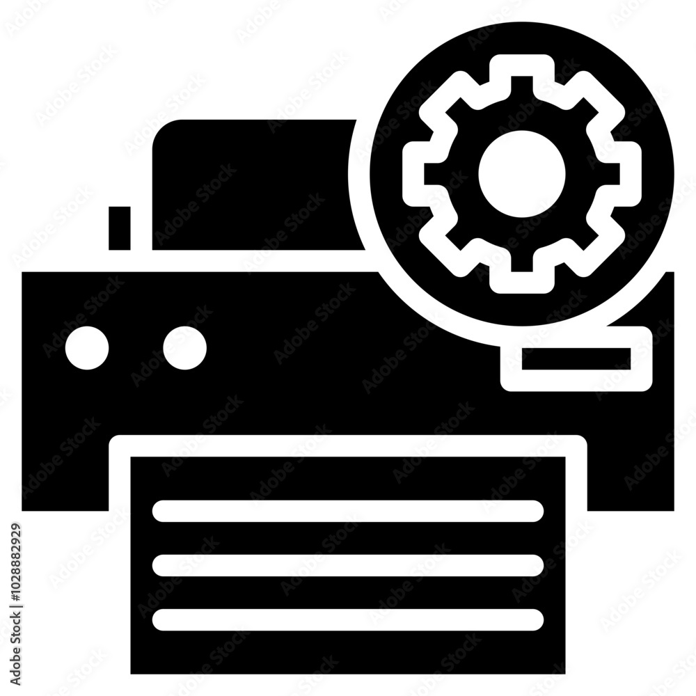 Print Status icon vector image. Can be used for 3d Printing.
