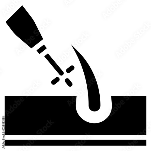 Laser Hair Removal icon vector image. Can be used for Plastic and Cosmetic Surgery.