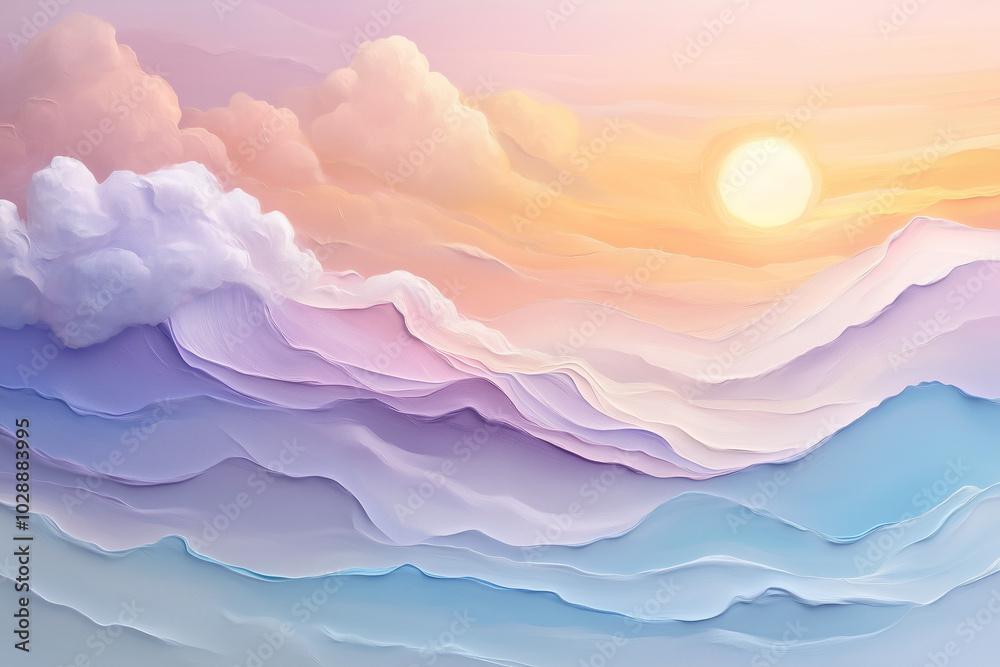 abstract landscape with a variety of colors, joyful and playful abstract landscape with a variety of colors, joyful and playful