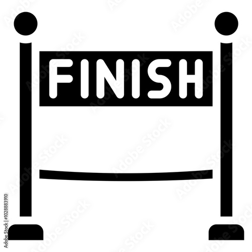 Finish Line icon vector image. Can be used for Marathon.