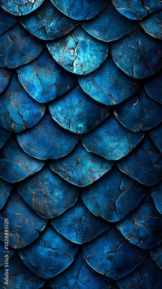Blue dragon scales, seamless texture, blue color gradient Blue dragon scales, seamless texture, blue color gradient