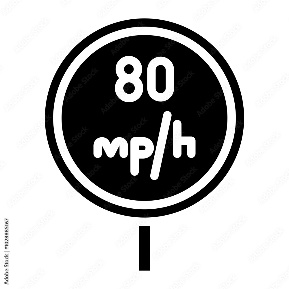 Speed Limit Sign icon vector image. Can be used for Driving School. Speed Limit Sign icon vector image. Can be used for Driving School.