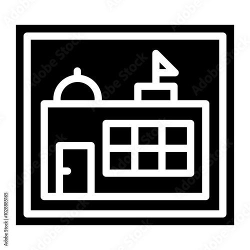School Zone Sign icon vector image. Can be used for Driving School.