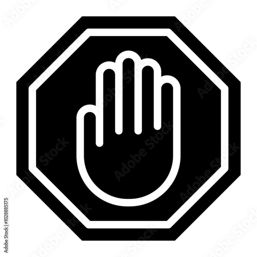 Stop Sign icon vector image. Can be used for Driving School.