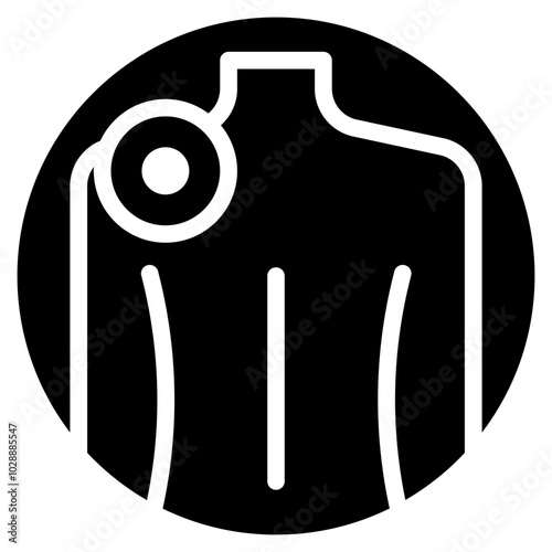 Shoulder Pain icon vector image. Can be used for Body Ache.