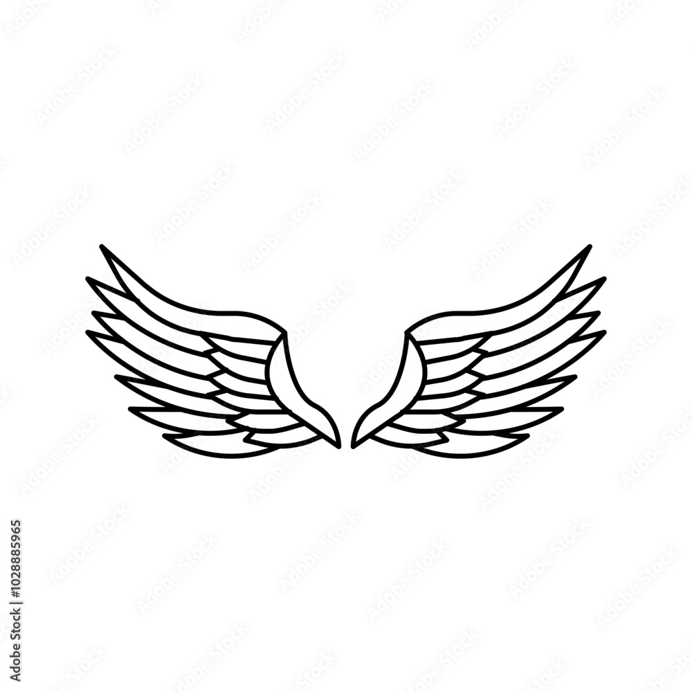 pair of wing illustration pair of wing illustration