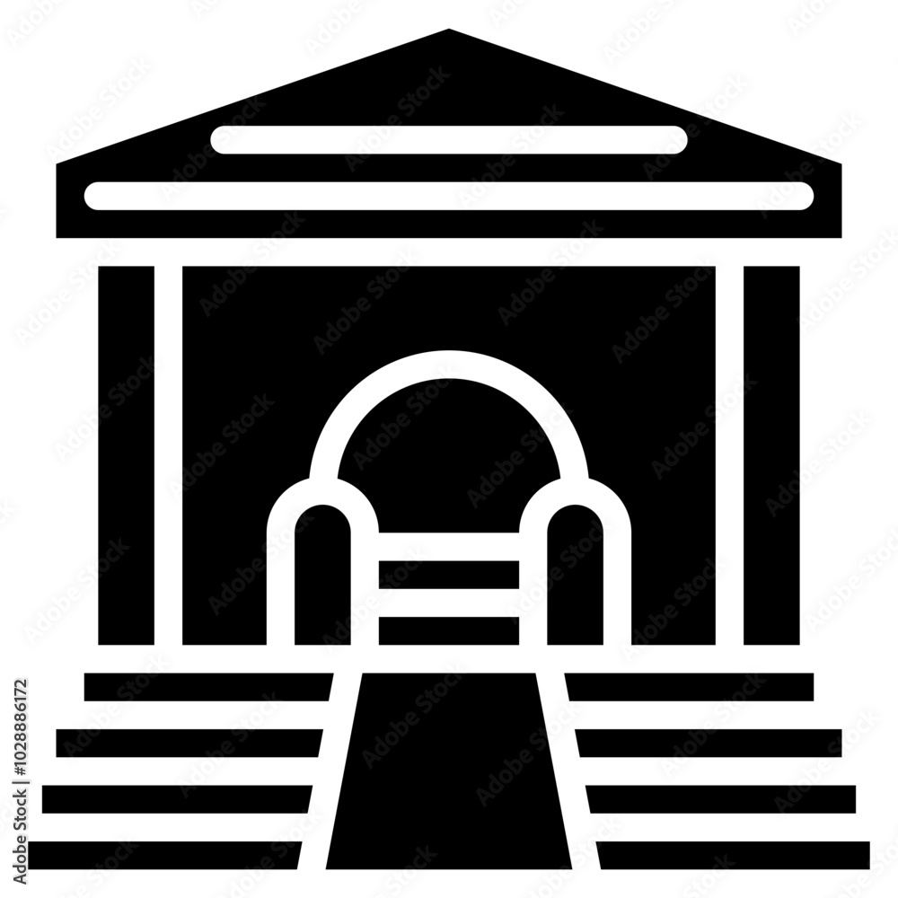 Concert Venue icon vector image. Can be used for Rock and Roll. Concert Venue icon vector image. Can be used for Rock and Roll.