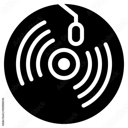 Vinyl Record icon vector image. Can be used for Rock and Roll.