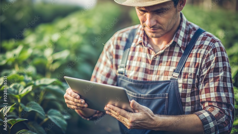 Digital Tablet in the Hands of a Modern Farmer
Digital Tablet in the Hands of a Modern Farmer