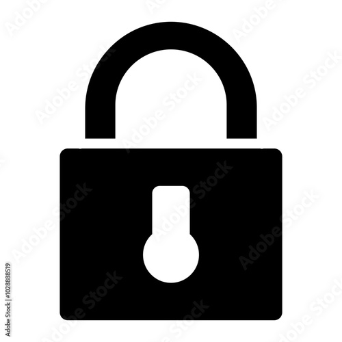 Padlock icon vector image. Can be used for Information Security.