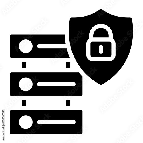 Secure server icon vector image. Can be used for Information Security.