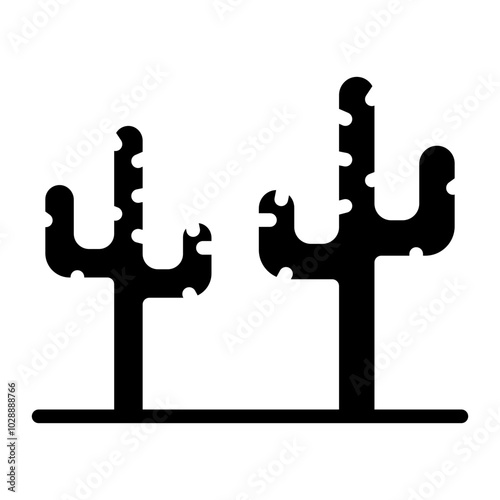 Cactus icon vector image. Can be used for Mining And Crafting.