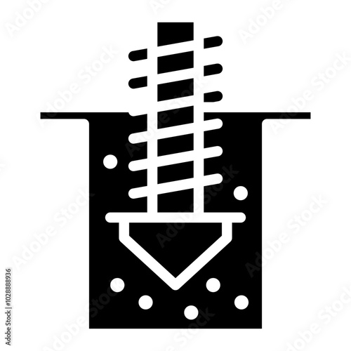 Mining Drill icon vector image. Can be used for Mining And Crafting.