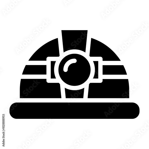 Mining Helmet icon vector image. Can be used for Mining And Crafting.