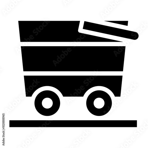 Ore Cart icon vector image. Can be used for Mining And Crafting.