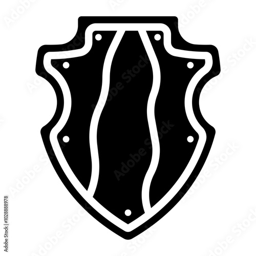 Shield icon vector image. Can be used for Mining And Crafting.