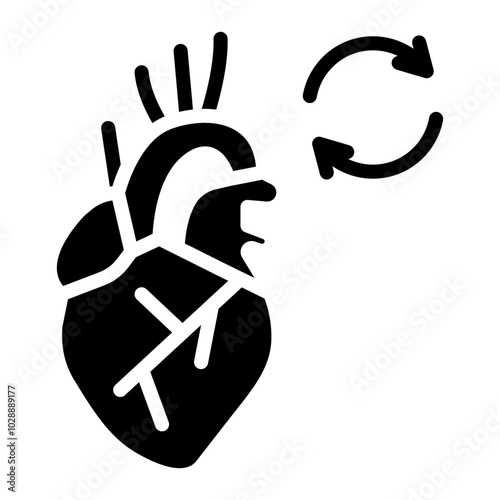 Heart Transplant icon vector image. Can be used for Psychiatric Hospitals.