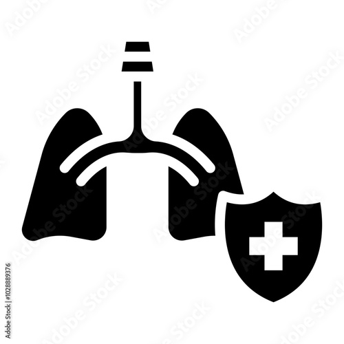 Respiratory Health icon vector image. Can be used for Psychiatric Hospitals.