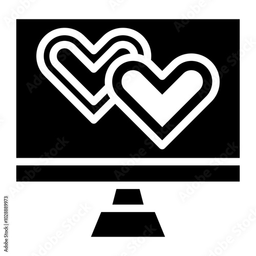 Online Dating icon vector image. Can be used for Dating App.
